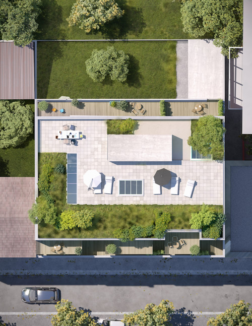Photo LE KREMLIN-BICETRE - Plan masse de la toiture terrasse